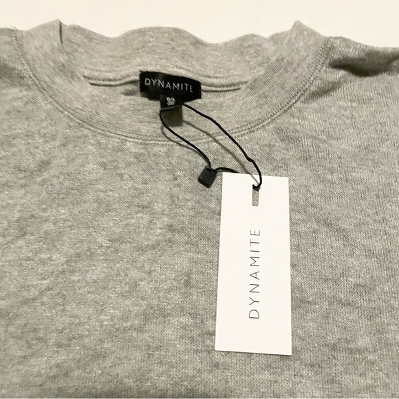 Dynamite Grey Crewneck Sweatshirt Women’s Size Large - Picture 2 of 16